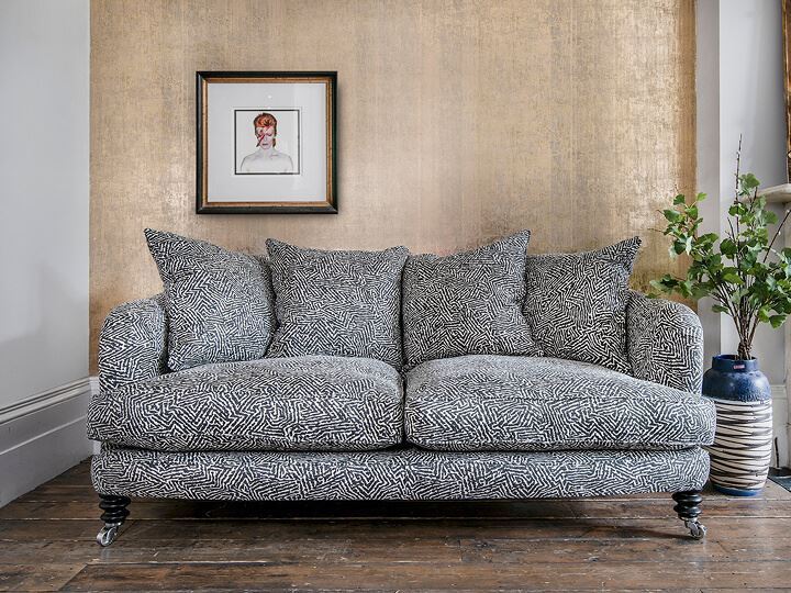 7 Helmsley 2.5 Seater Sofa in Romo Kaiko Grey Steel